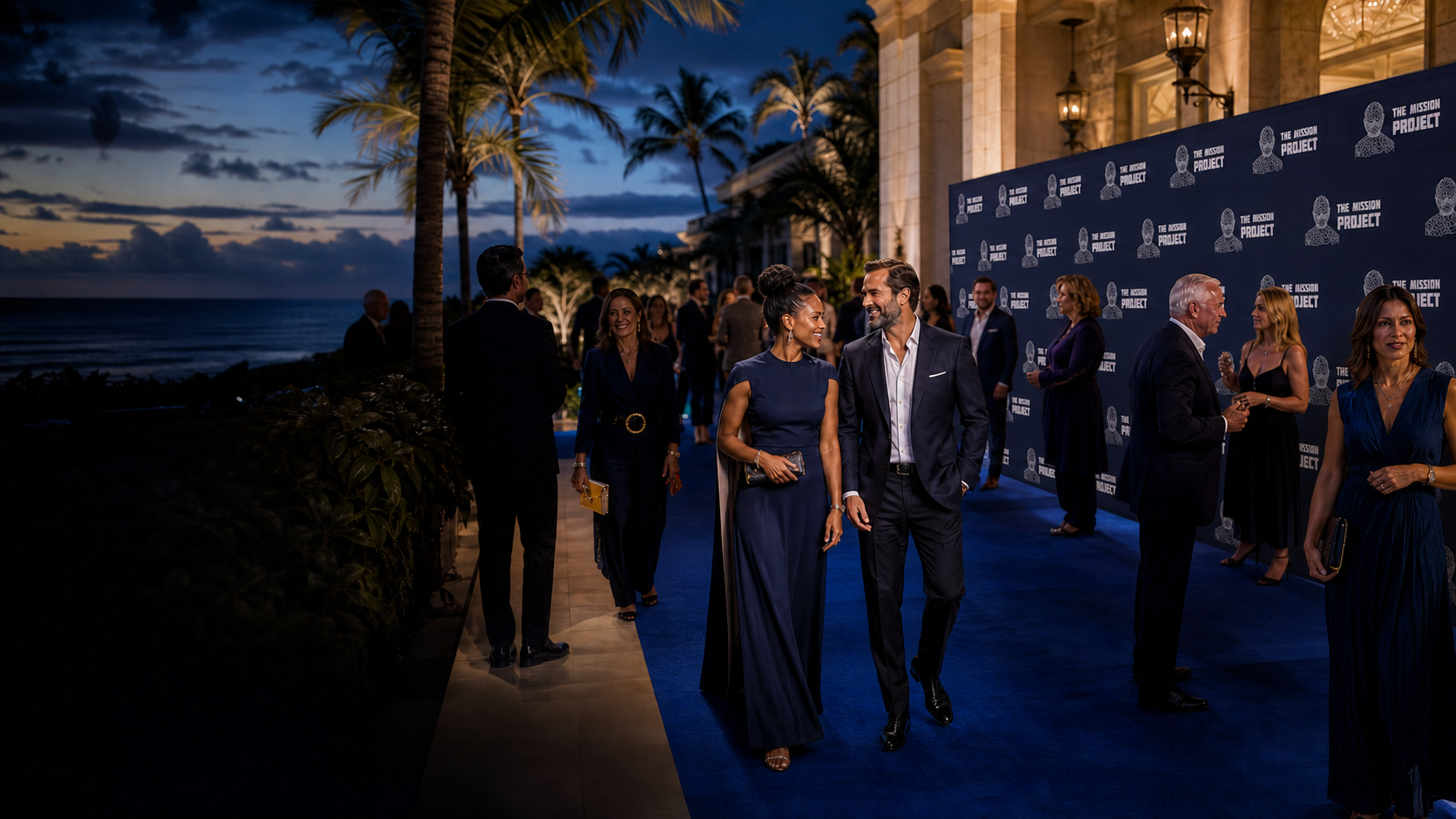The Mission Project Blue Carpet VIP Experience with branded step-and-repeat