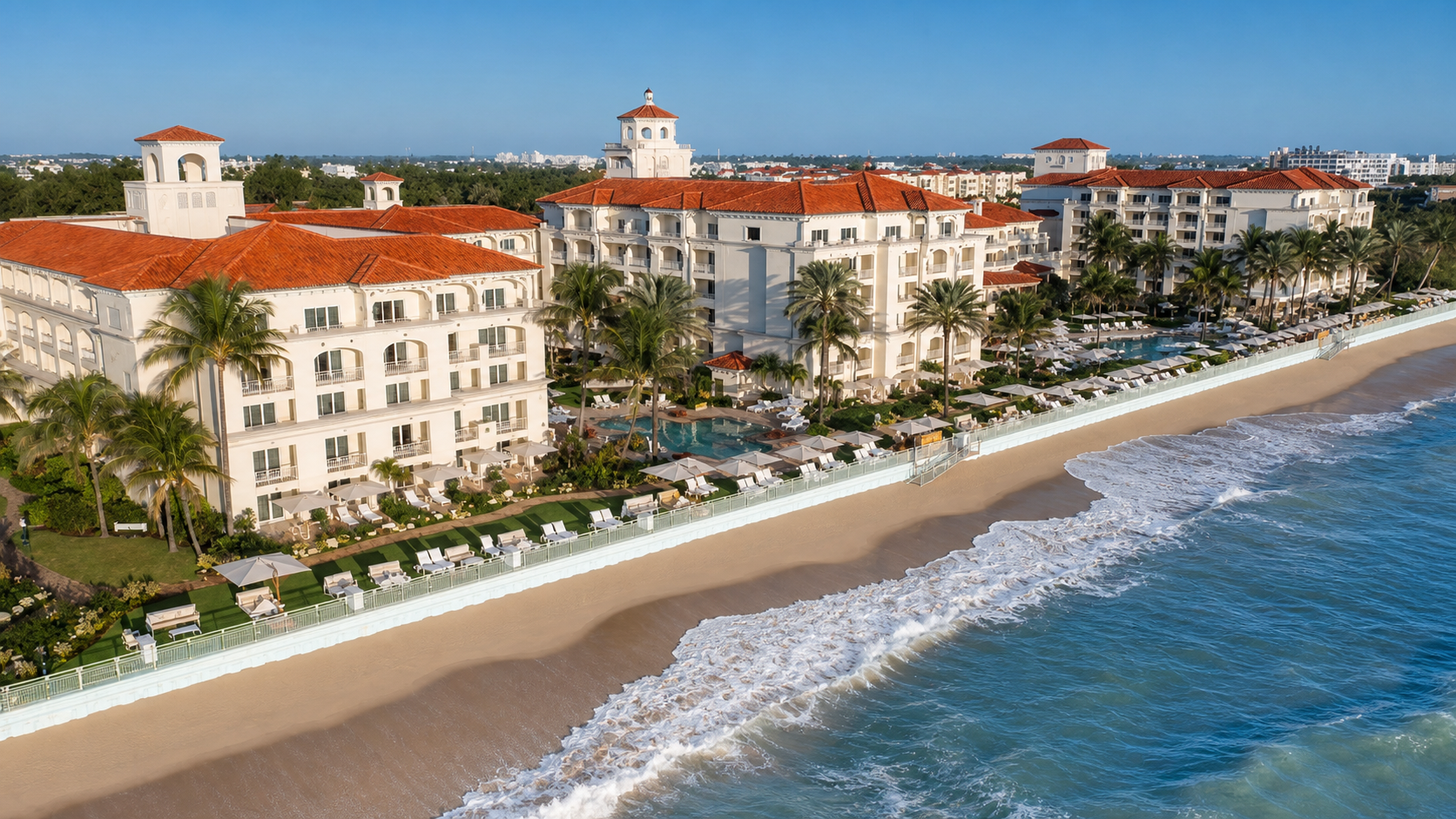 Aerial view of Eau Resort & Spa, Palm Beach